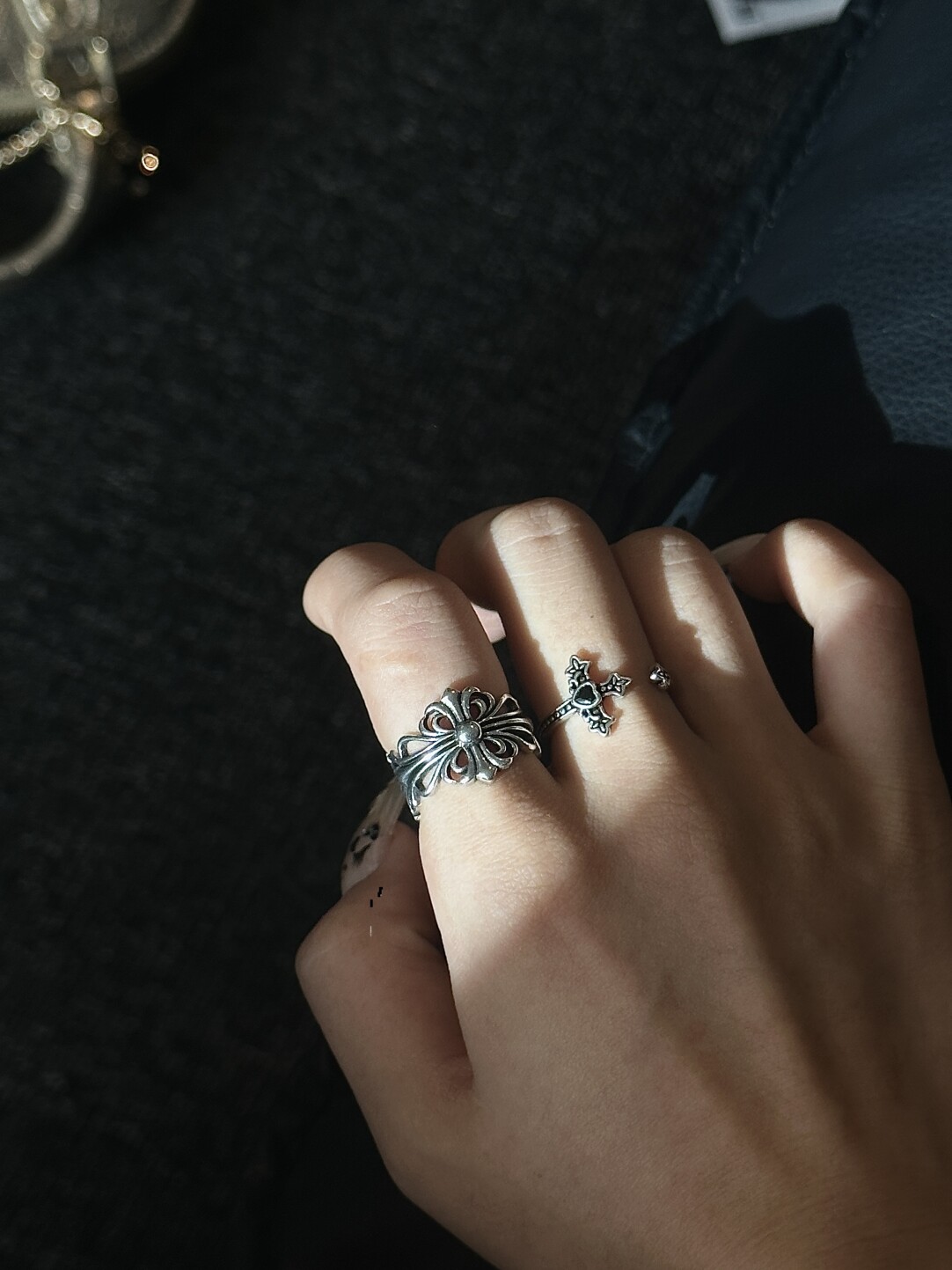 Vintage Chrome Cross Ring Vintage Chrome Cross Ring