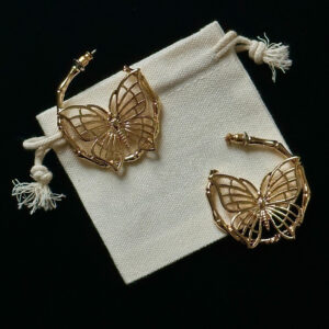 Zhuangzi’s Dream Butterfly Gilded Vintage Matte Earrings