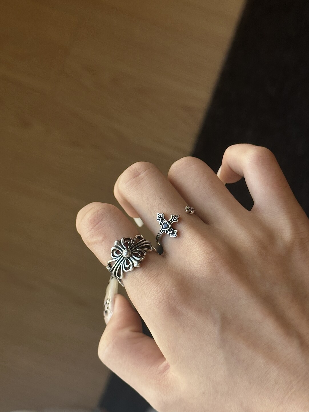 Vintage Chrome Cross Ring Vintage Chrome Cross Ring