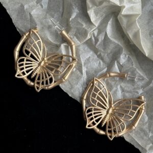 Zhuangzi’s Dream Butterfly Gilded Vintage Matte Earrings