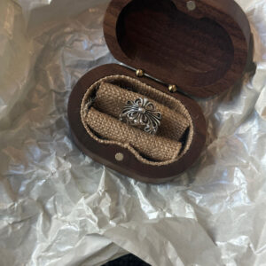 Vintage Chrome Cross Ring