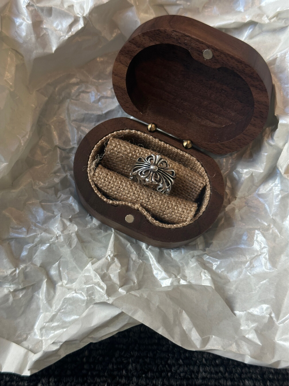 Vintage Chrome Cross Ring Vintage Chrome Cross Ring