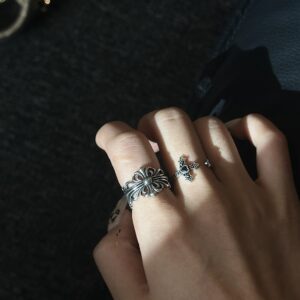 Vintage Chrome Cross Ring Vintage Chrome Cross Ring