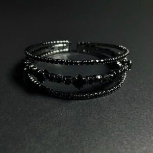 Triple-layer Black Diamond Bracelet