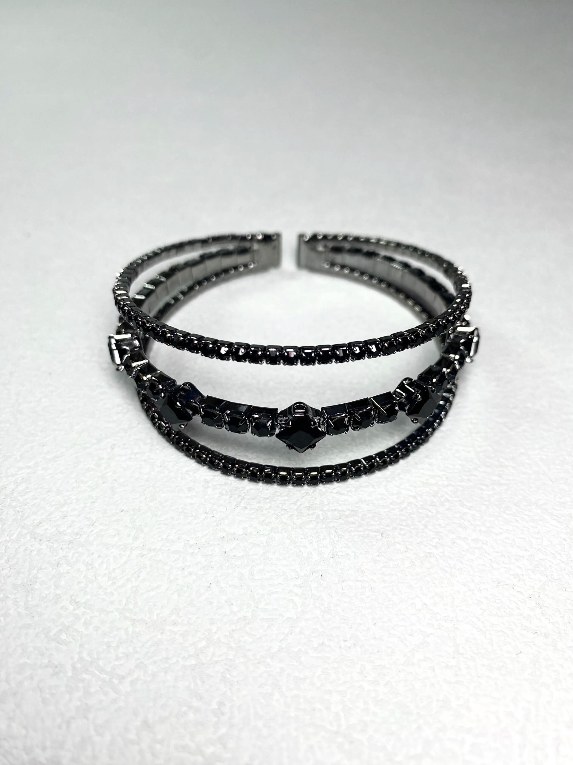 Triple-layer Black Diamond Bracelet