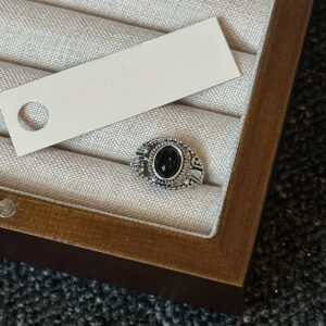 Medieval Onyx Pinky Ring – Vintage Black Stone