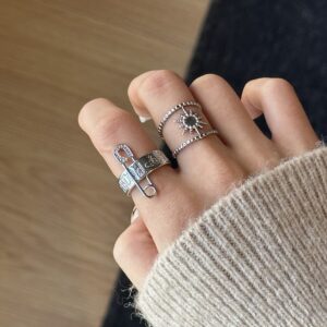 Safety Pin Open Ring – Minimal Punk Style