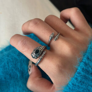 Green Snake Eye Antique Ring