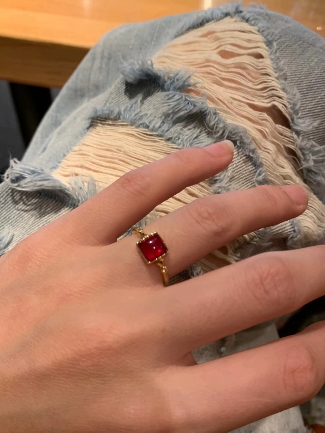 Stacked zircon vintage rings Stacked zircon vintage rings