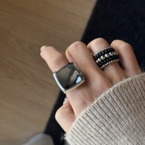 Futuristic Silver Metal Ring Futuristic Silver Metal Ring