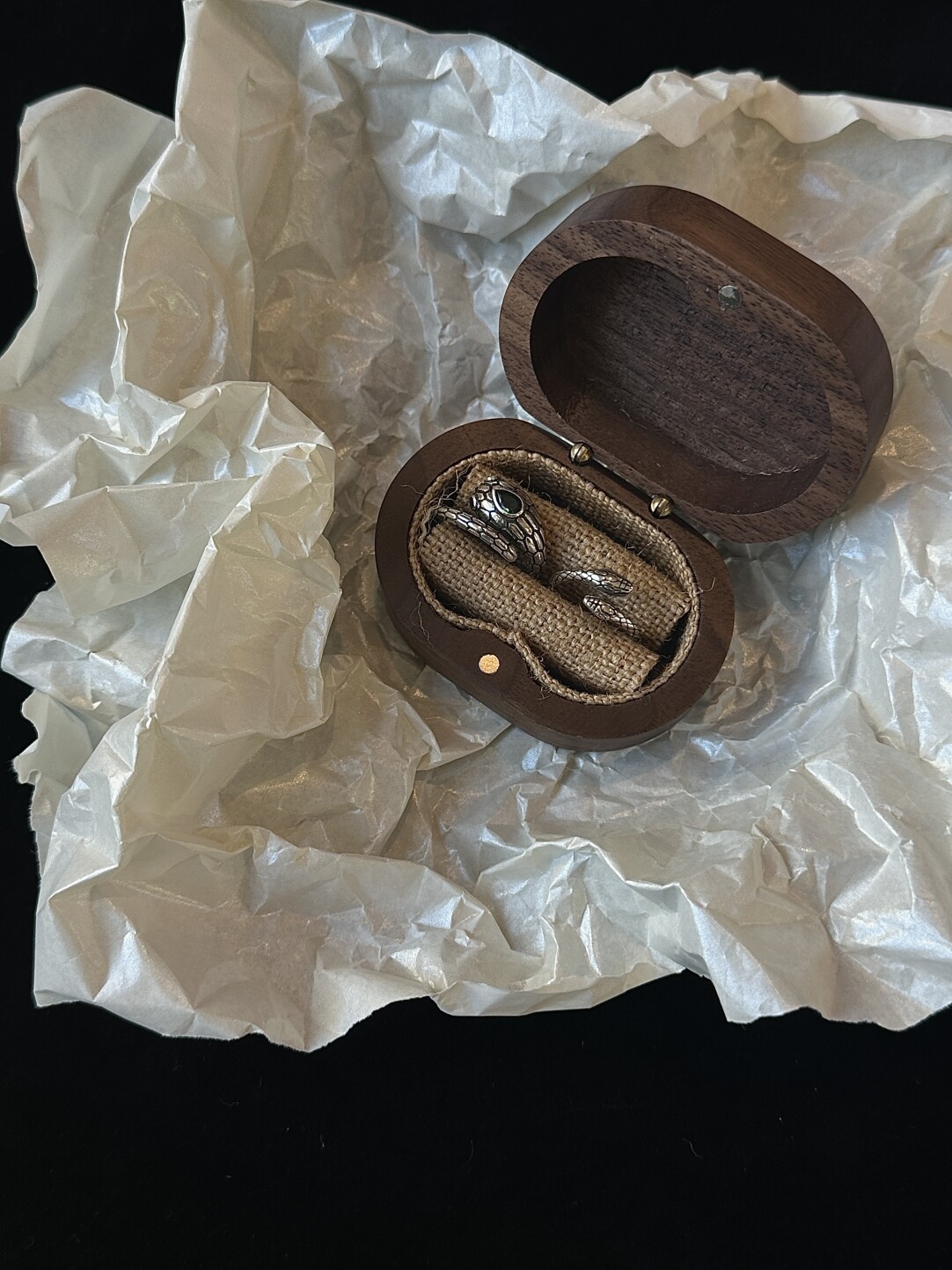 Green Snake Eye Antique Ring Green Snake Eye Antique Ring