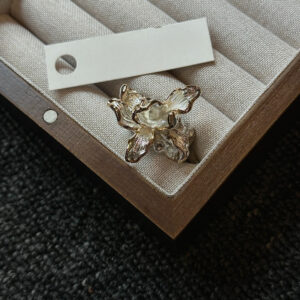 Vintage Iris Bloom Statement Ring