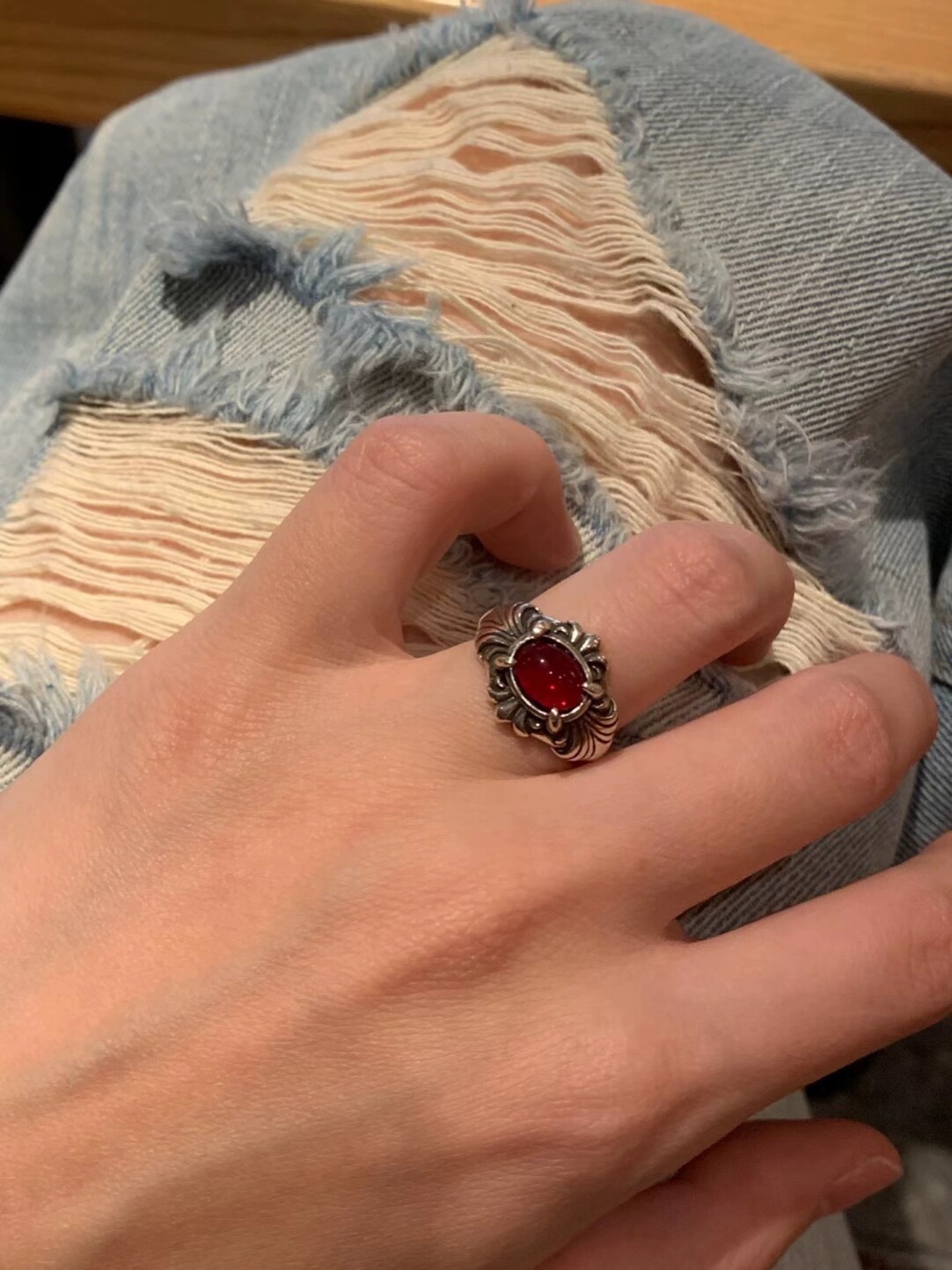 Stacked zircon vintage rings Stacked zircon vintage rings