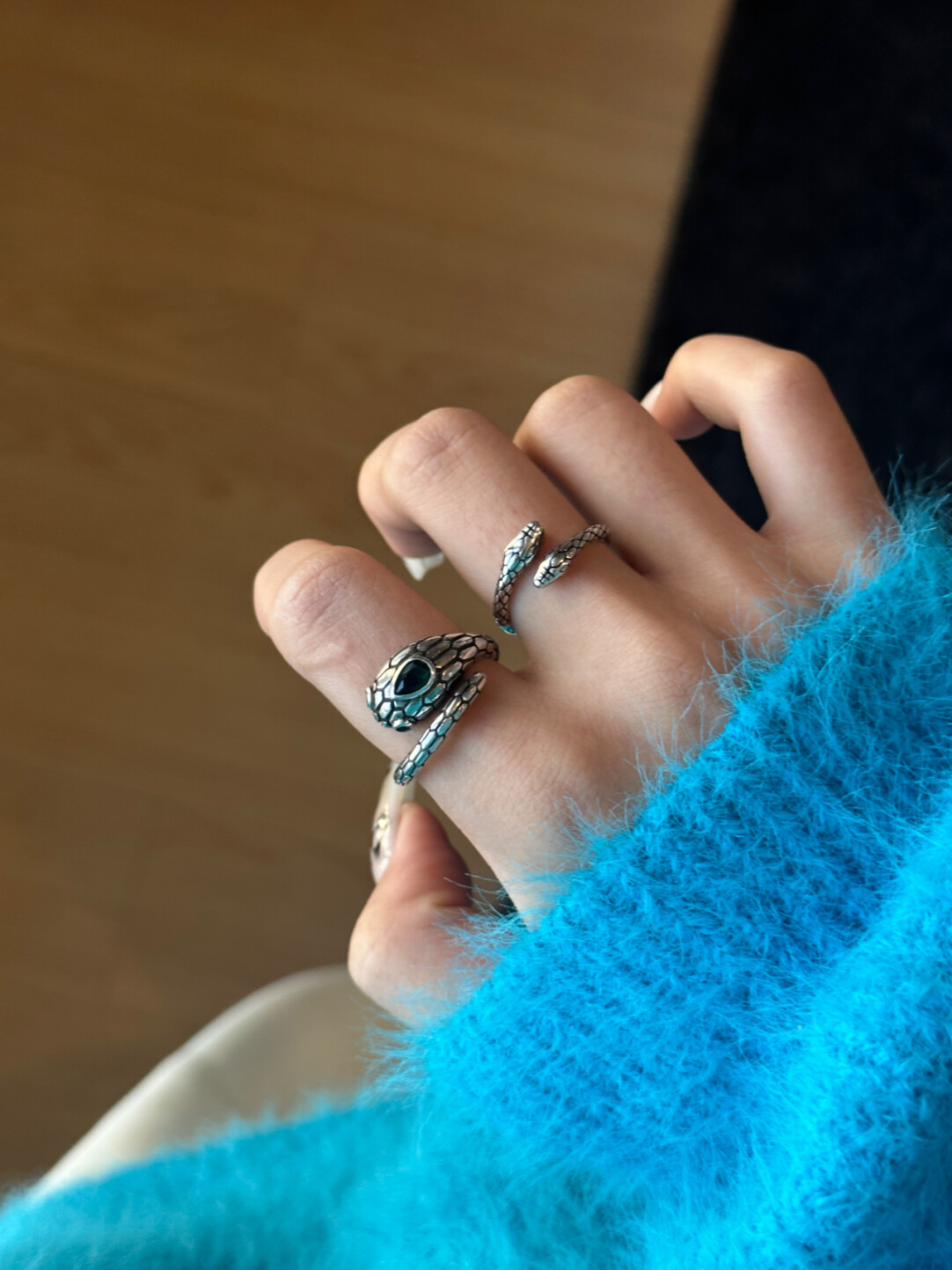 Green Snake Eye Antique Ring Green Snake Eye Antique Ring